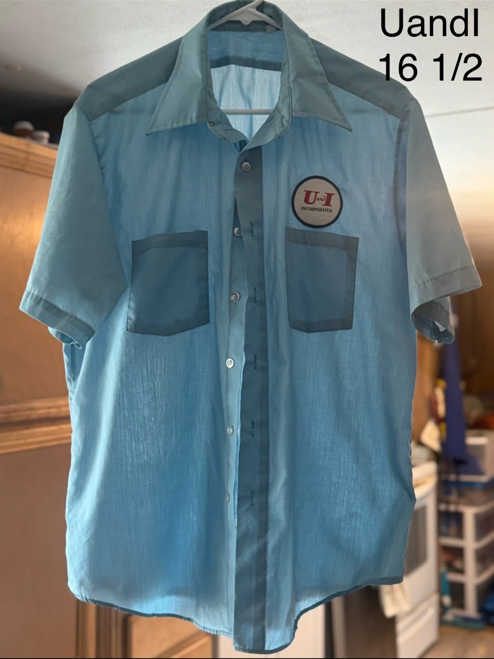 Light Blue Short-Sleeve Work Shirt